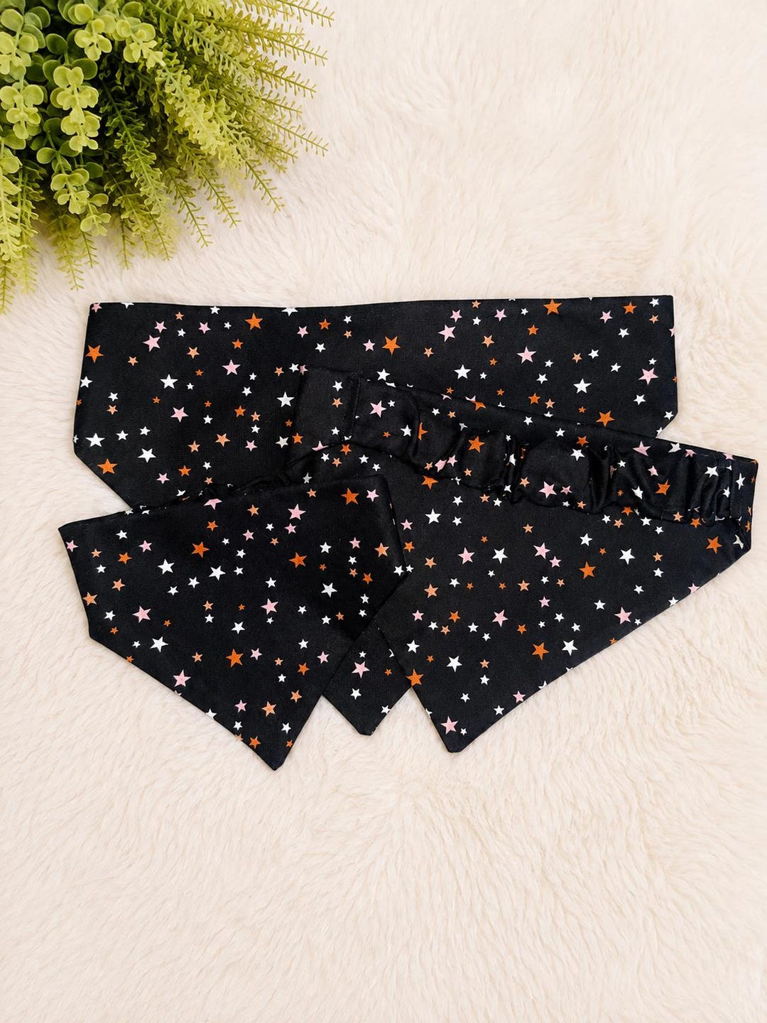 Colorful celestial Halloween star pet bandana